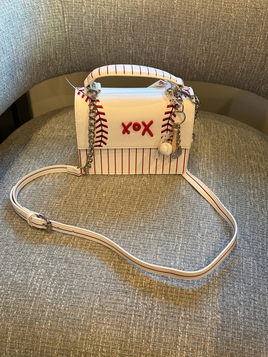 Betsey Johnson Handbags - Betsey Johnson XOX Baseball Bag with Baseball Bat Bag Charm